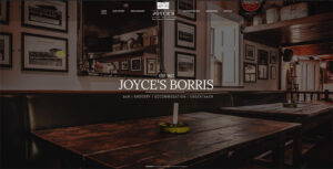 joyces bar website design